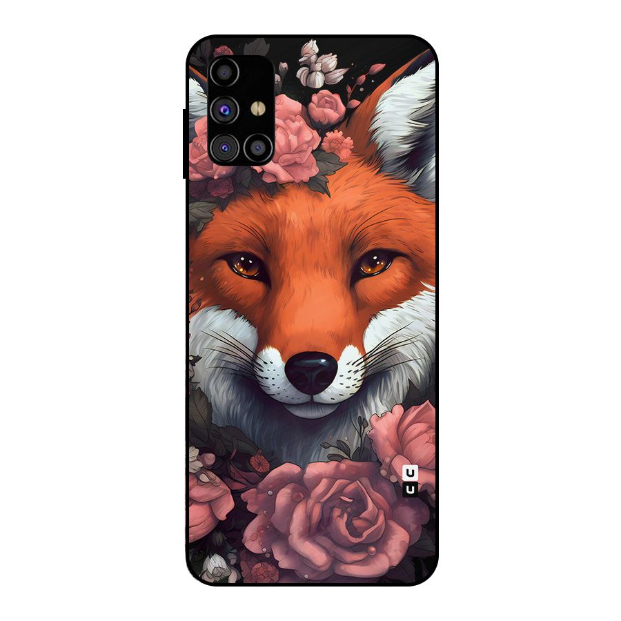 Fox and Roses Metal Back Case for Galaxy M31s