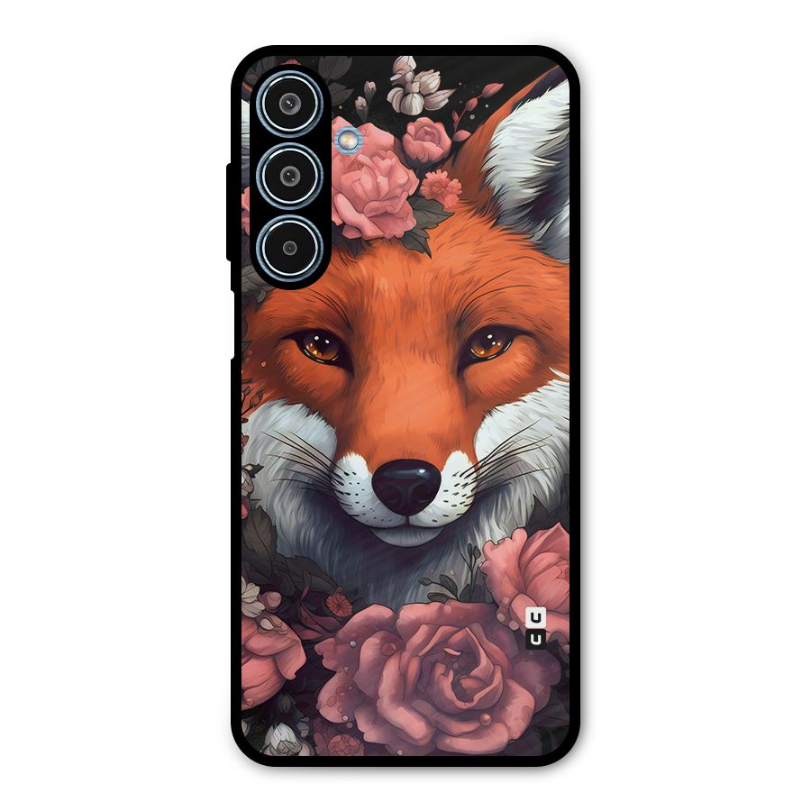 Fox and Roses Metal Back Case for Galaxy M35