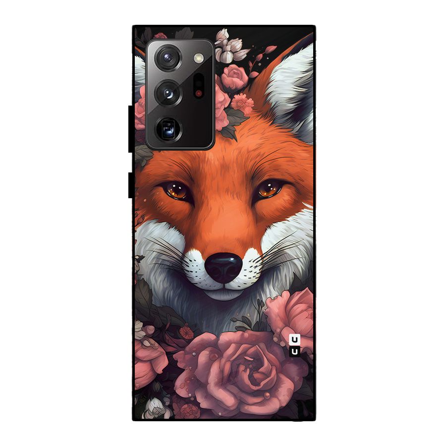 Fox and Roses Metal Back Case for Galaxy Note 20 Ultra