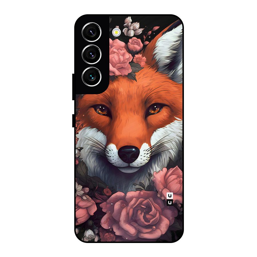 Fox and Roses Metal Back Case for Galaxy S22 5G