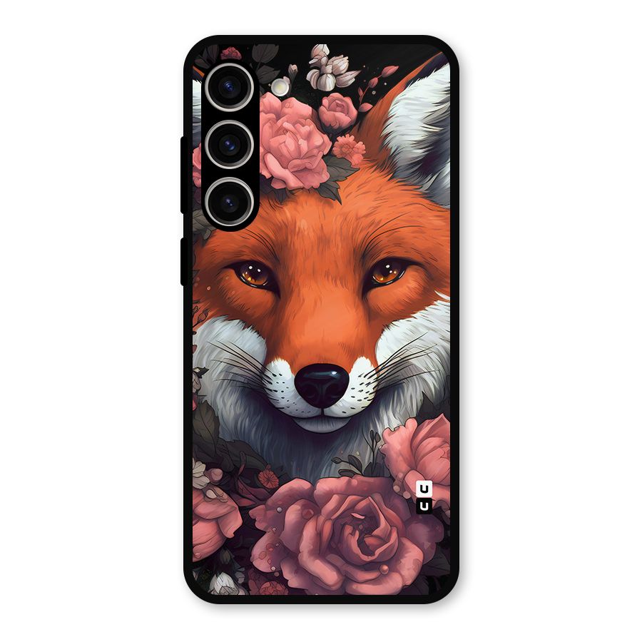 Fox and Roses Metal Back Case for Galaxy S23 Plus