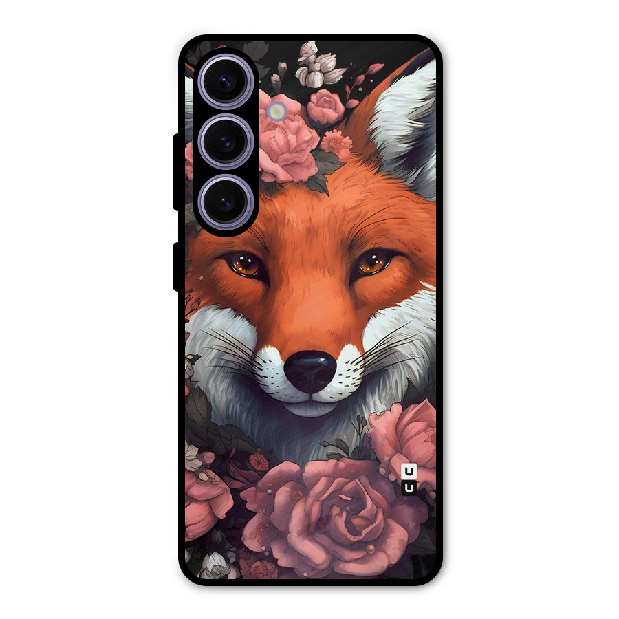 Fox and Roses Metal Back Case for Galaxy S24