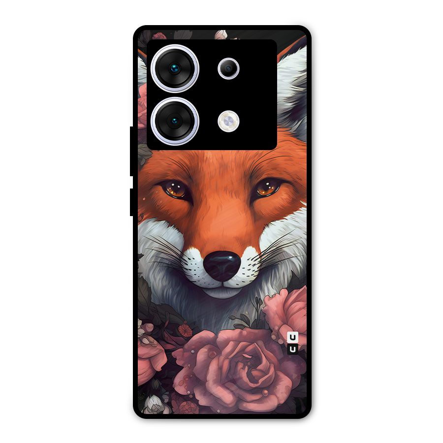 Fox and Roses Metal Back Case for Infinix Zero 30 5G