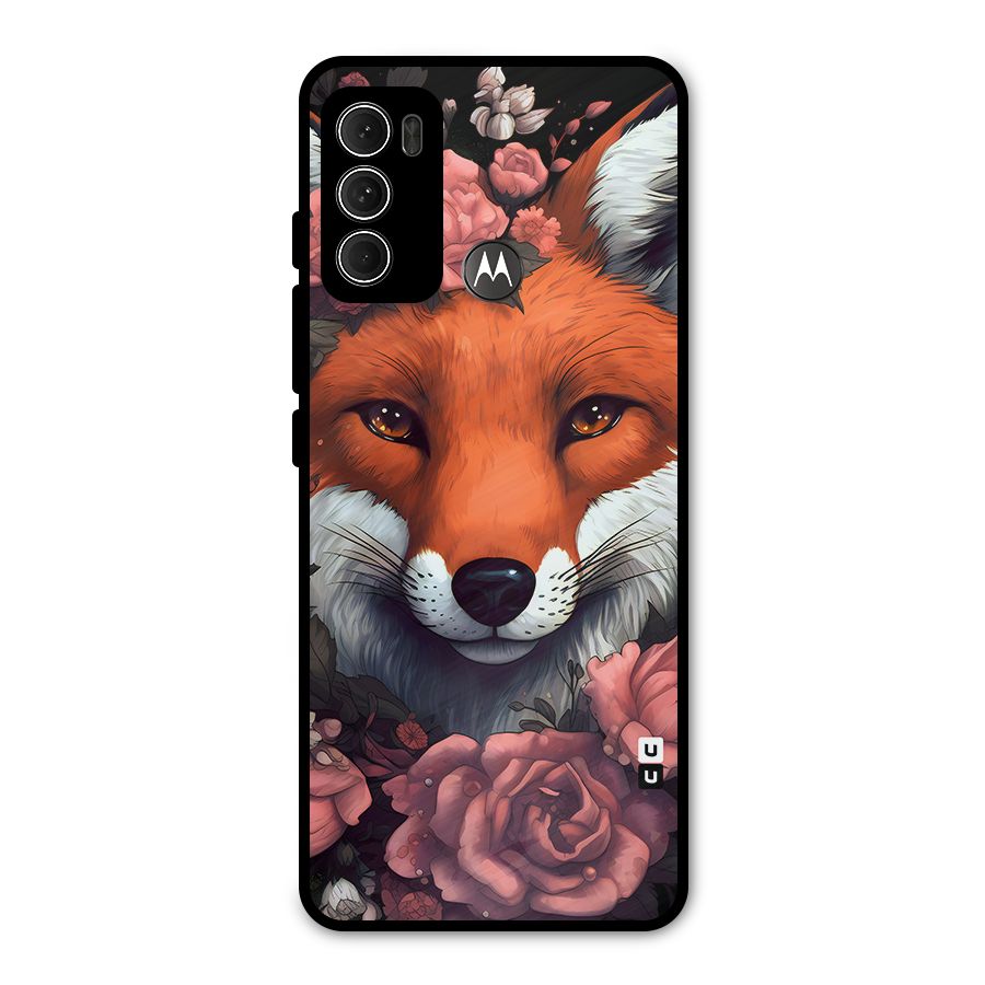 Fox and Roses Metal Back Case for Moto G60
