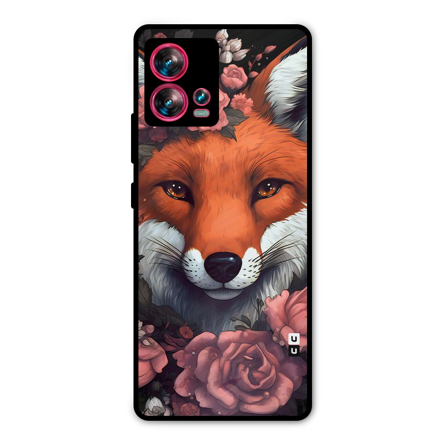 Fox and Roses Metal Back Case for Motorola Edge 30 Fusion
