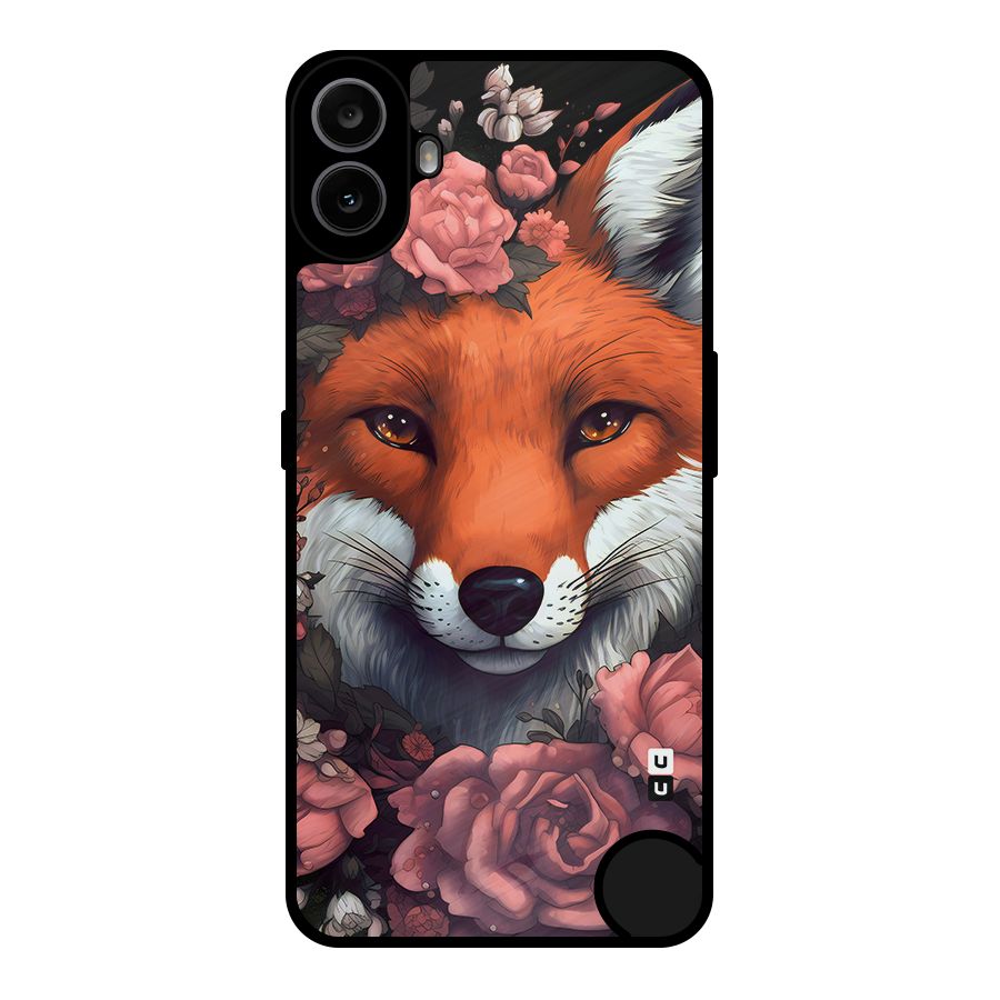 Fox and Roses Metal Back Case for Nothing CMF Phone 1