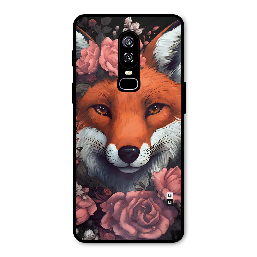 Fox and Roses Metal Back Case for OnePlus 6