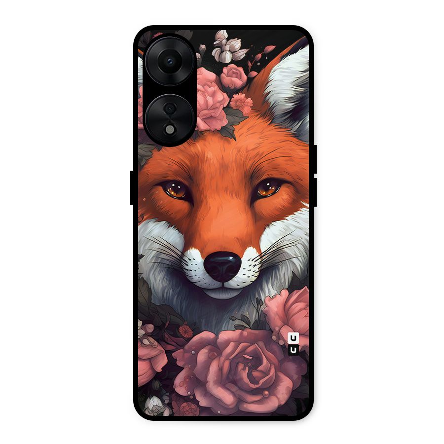 Fox and Roses Metal Back Case for Oppo A78 5G