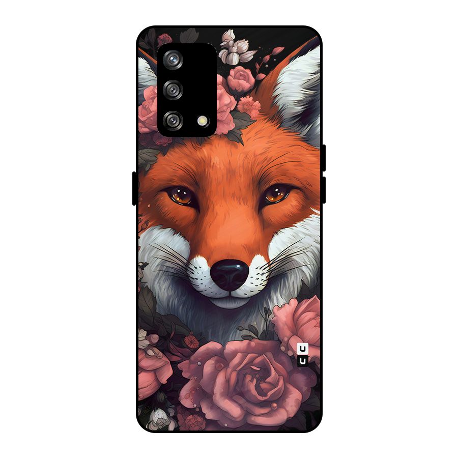 Fox and Roses Metal Back Case for Oppo F19