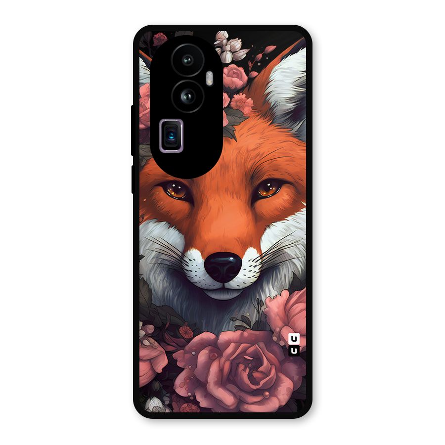 Fox and Roses Metal Back Case for Oppo Reno10 Pro Plus