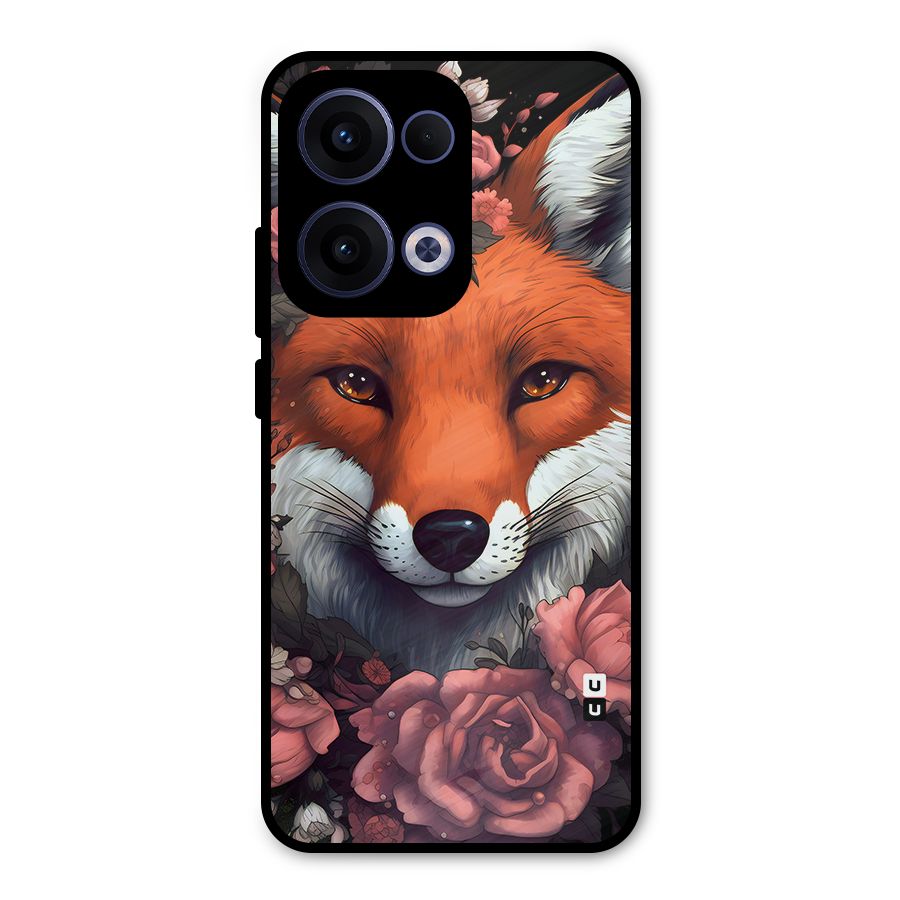 Fox and Roses Metal Back Case for Oppo Reno13