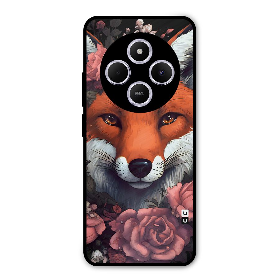 Fox and Roses Metal Back Case for Poco C75 5G