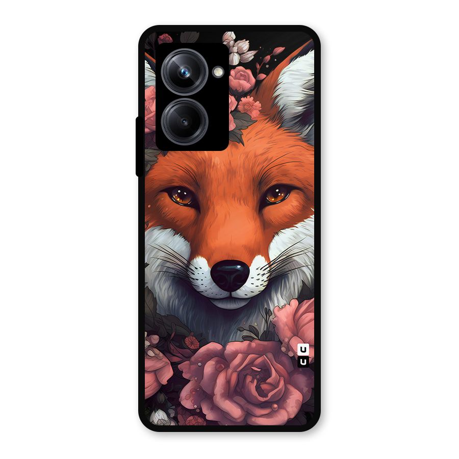 Fox and Roses Metal Back Case for Realme 10 Pro