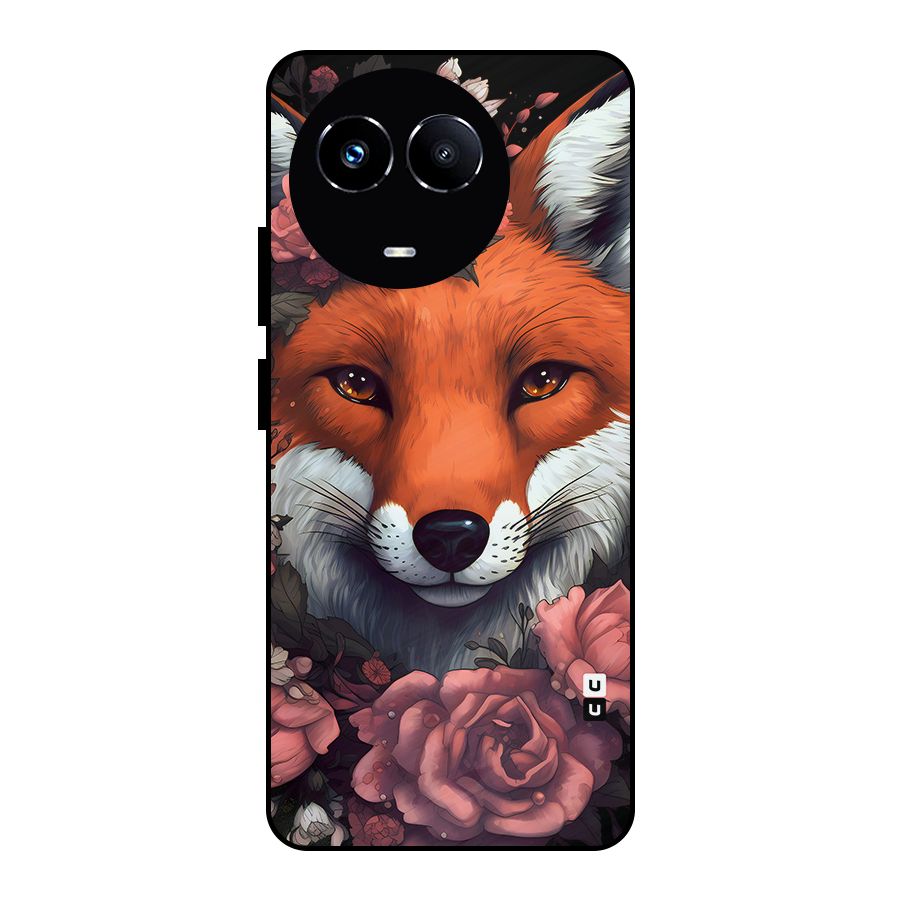Fox and Roses Metal Back Case for Realme 11X