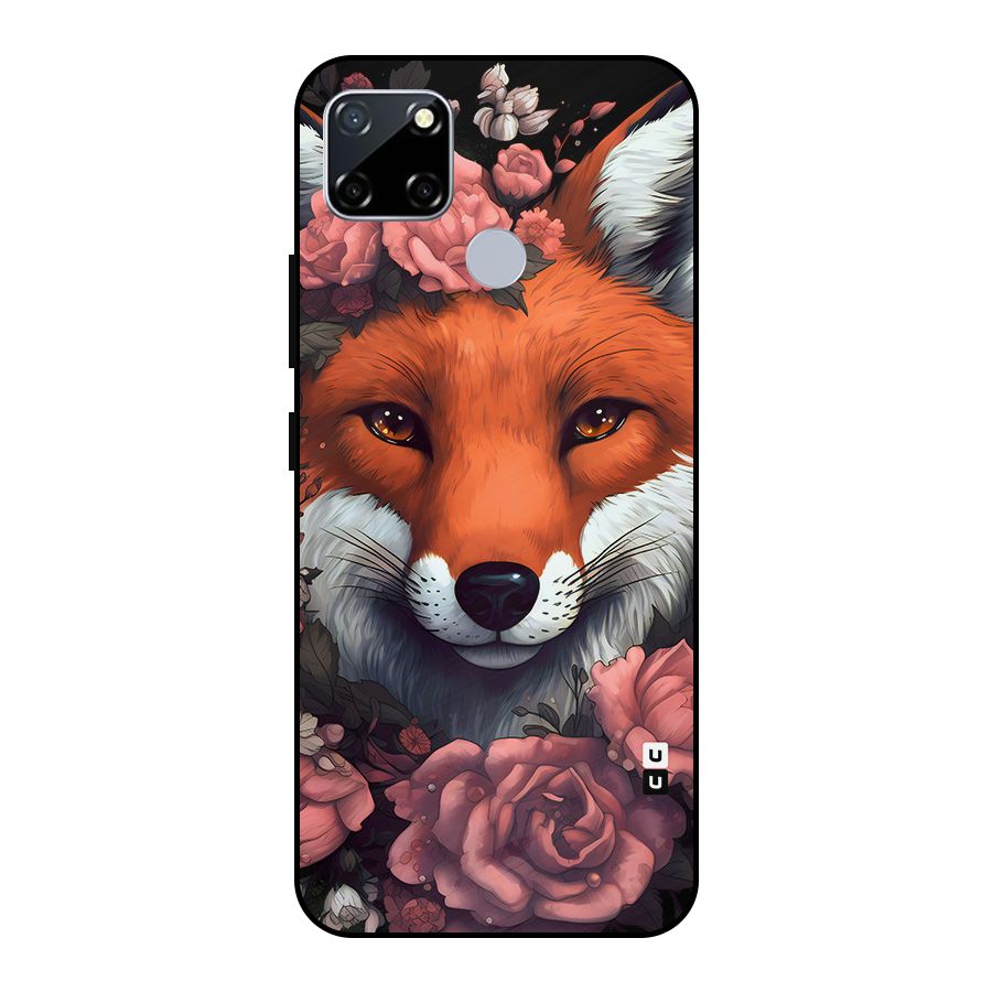 Fox and Roses Metal Back Case for Realme Narzo 20