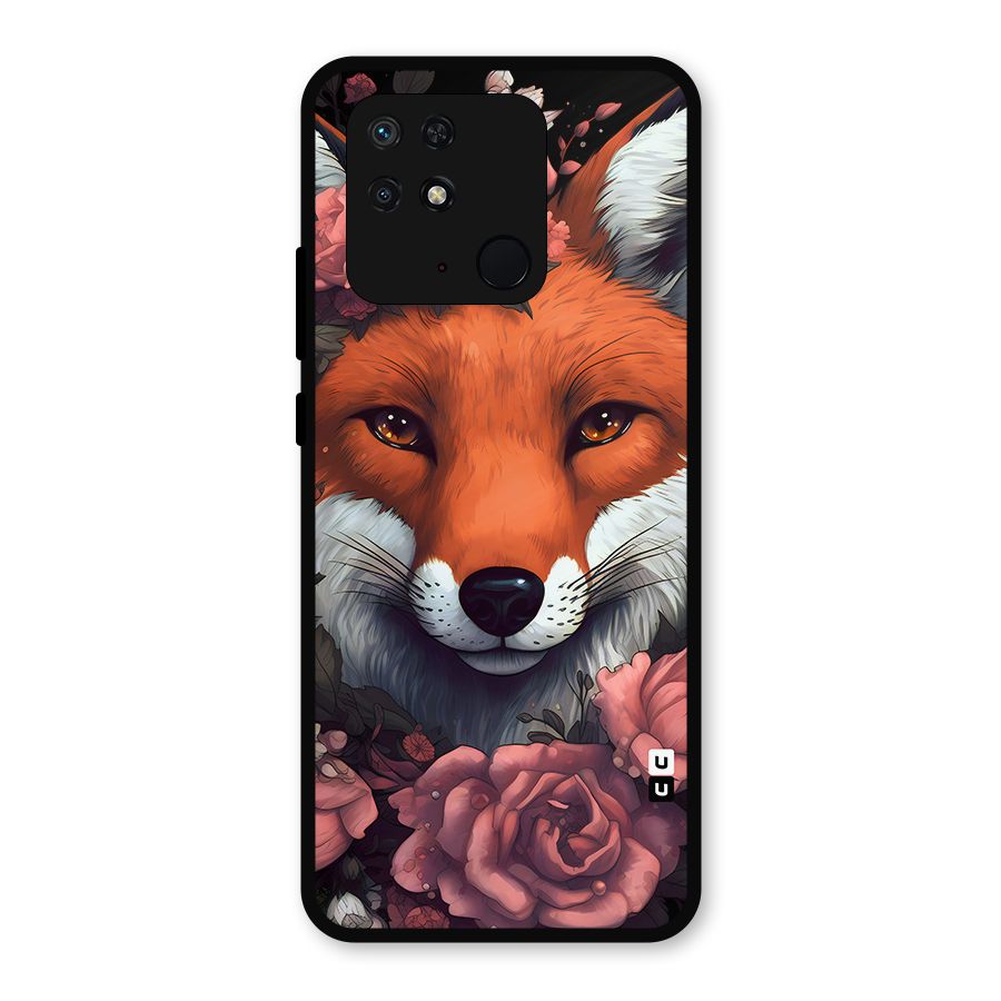 Fox and Roses Metal Back Case for Redmi 10 Power