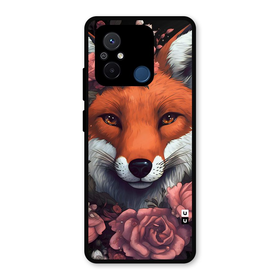 Fox and Roses Metal Back Case for Redmi 12C