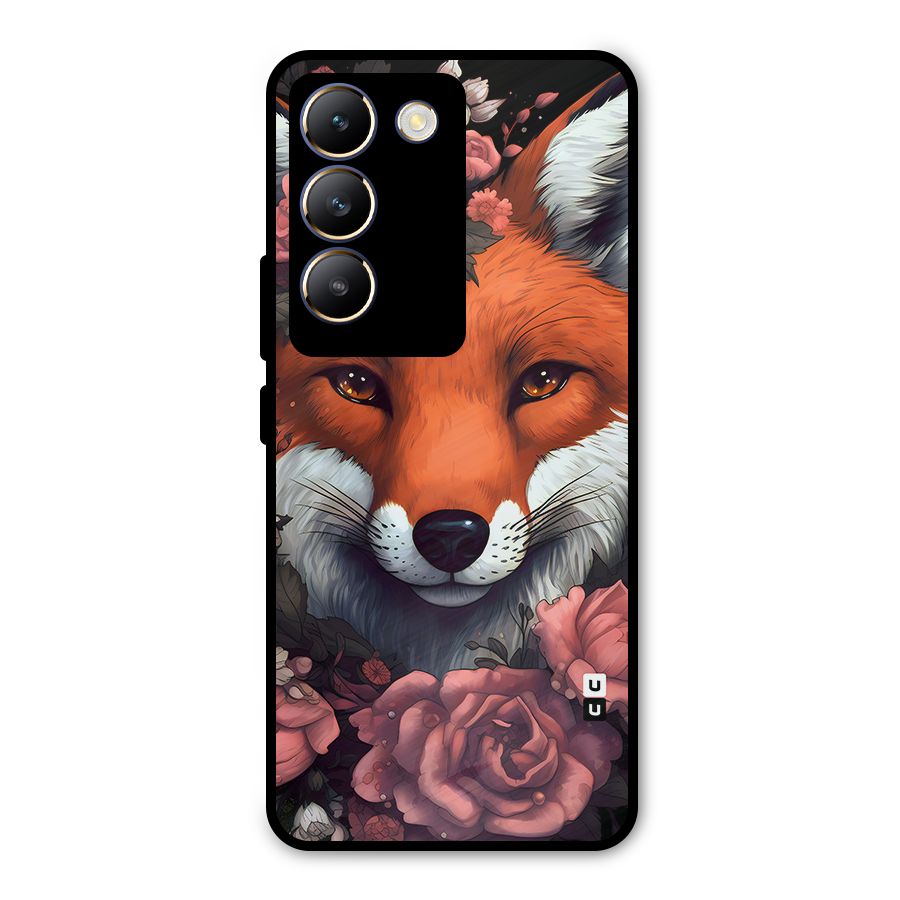 Fox and Roses Metal Back Case for Vivo T3 5G