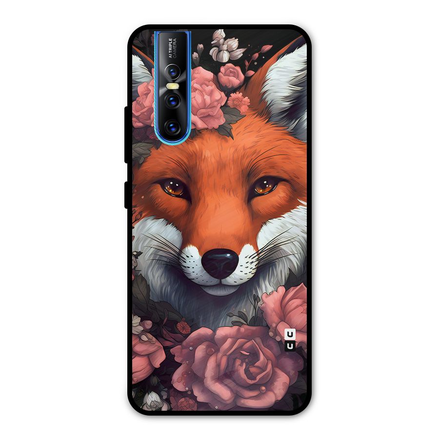 Fox and Roses Metal Back Case for Vivo V15 Pro