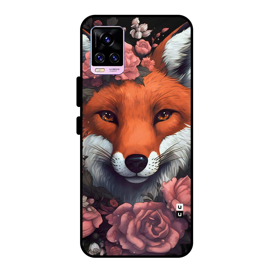 Fox and Roses Metal Back Case for Vivo V20 Pro