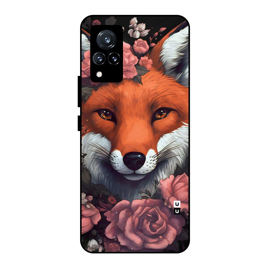 Fox and Roses Metal Back Case for Vivo V21 5G