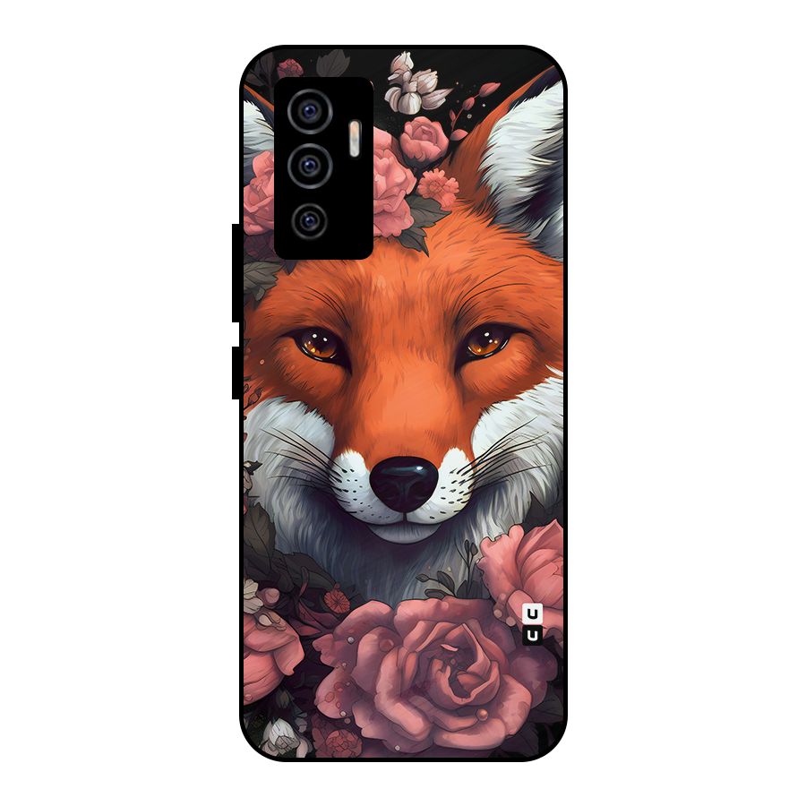 Fox and Roses Metal Back Case for Vivo V23e
