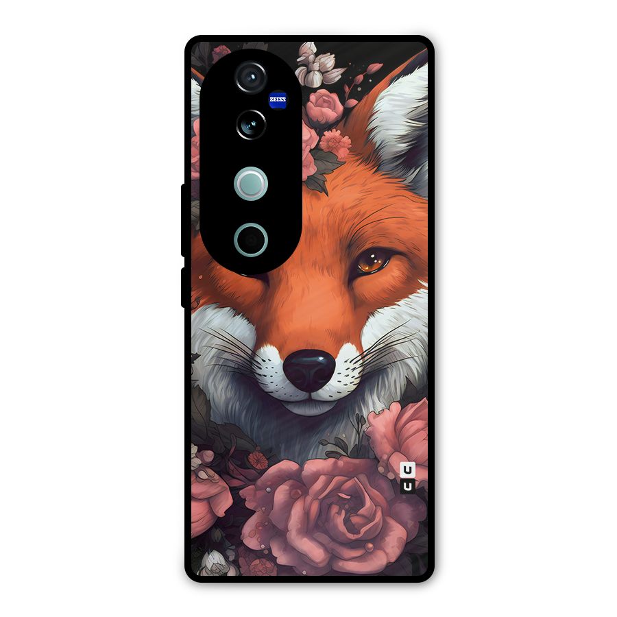 Fox and Roses Metal Back Case for Vivo V40