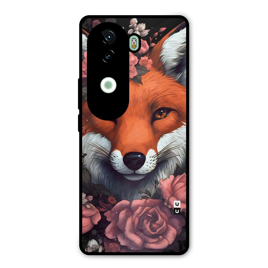 Fox and Roses Metal Back Case for Vivo V40e