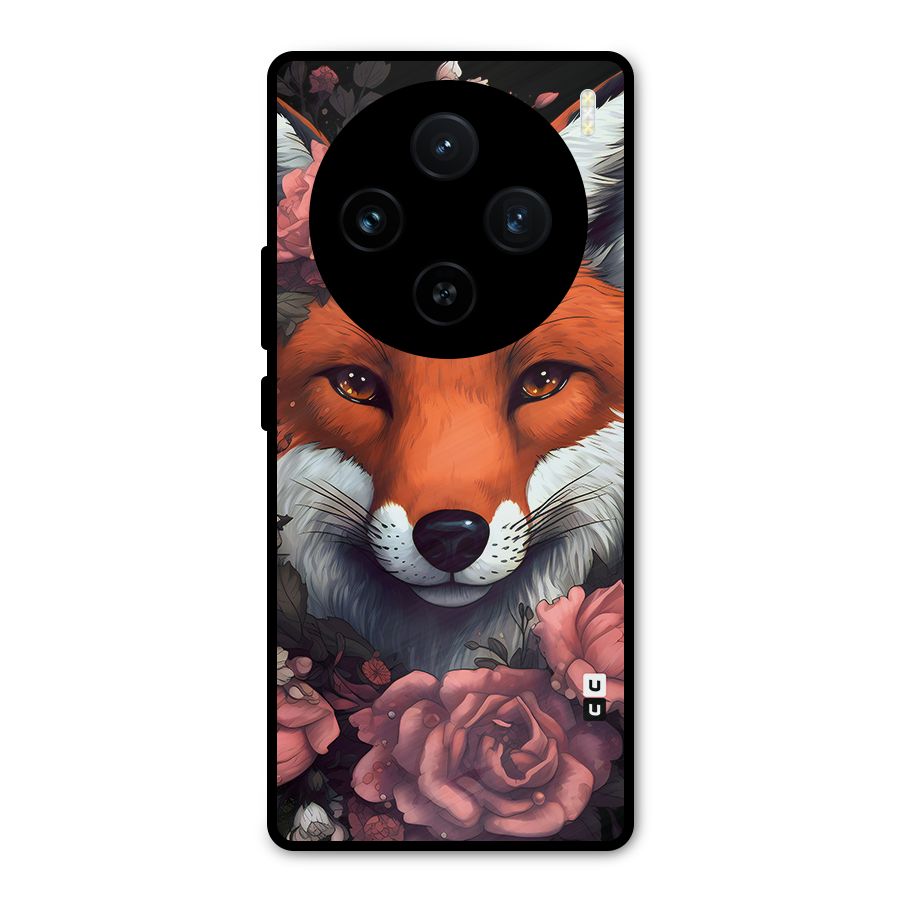 Fox and Roses Metal Back Case for Vivo X100