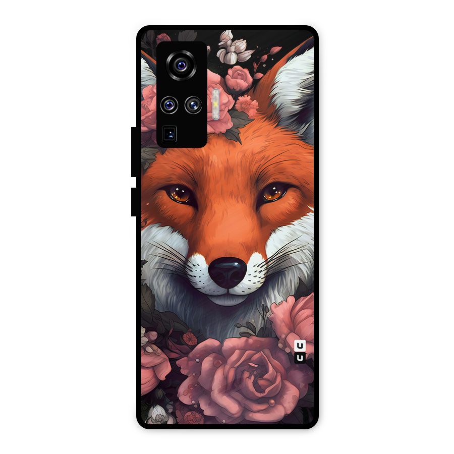 Fox and Roses Metal Back Case for Vivo X50 Pro