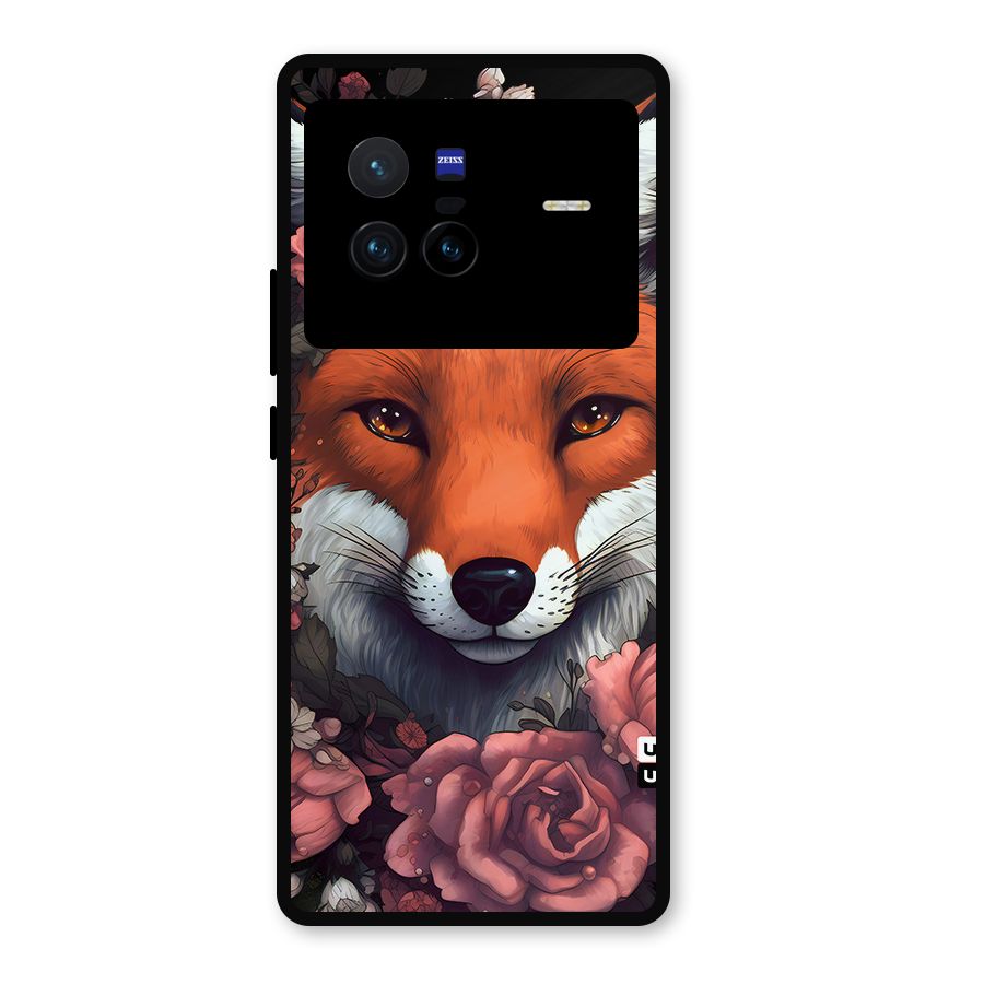 Fox and Roses Metal Back Case for Vivo X80