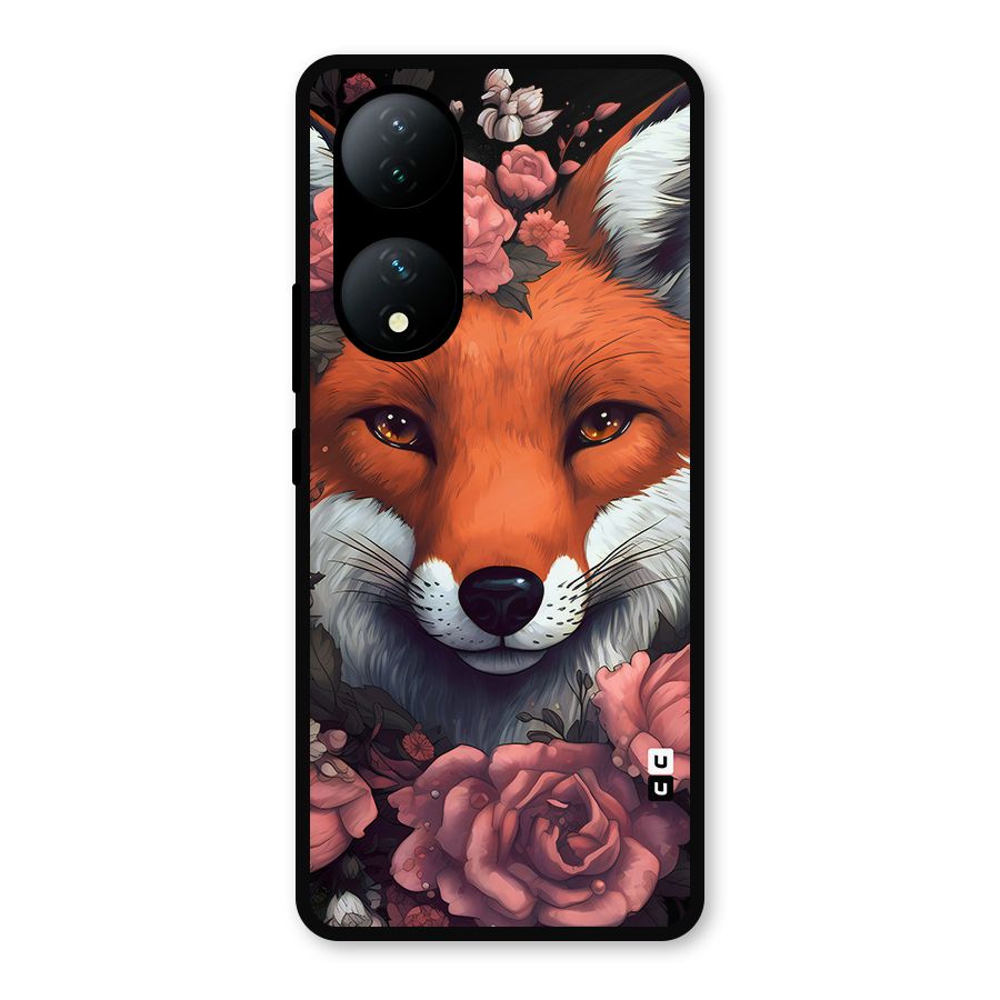 Fox and Roses Metal Back Case for Vivo Y100a