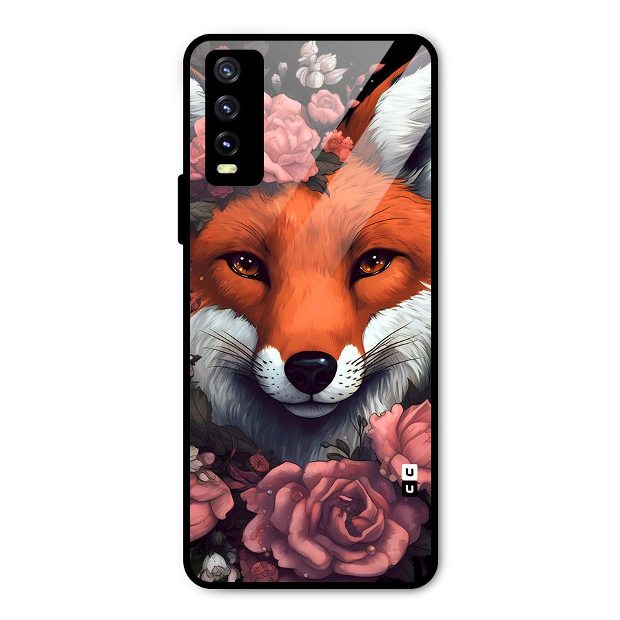 Fox and Roses Metal Back Case for Vivo Y20i