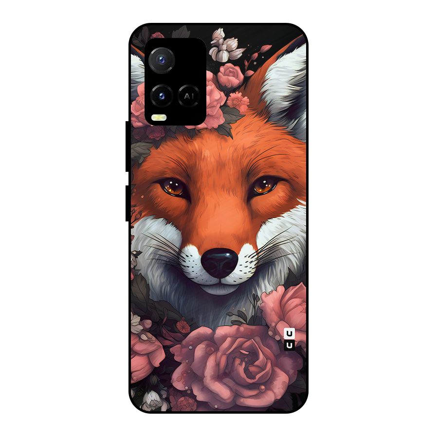 Fox and Roses Metal Back Case for Vivo Y21 2021