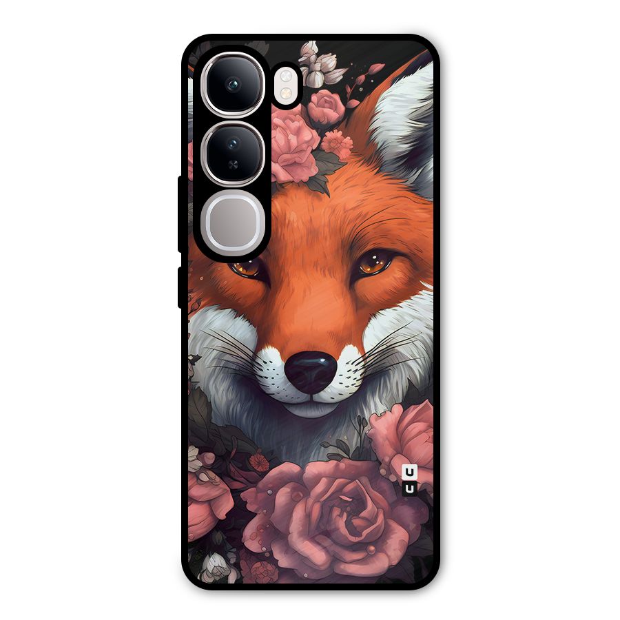 Fox and Roses Metal Back Case for Vivo Y300