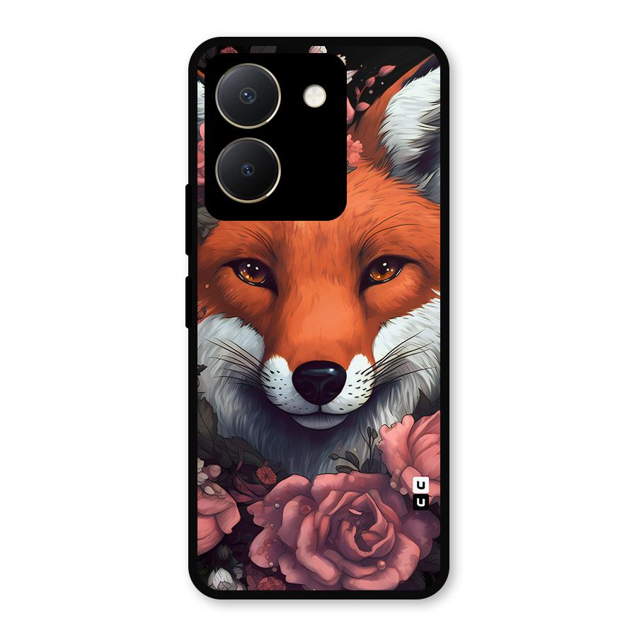 Fox and Roses Metal Back Case for Vivo Y36