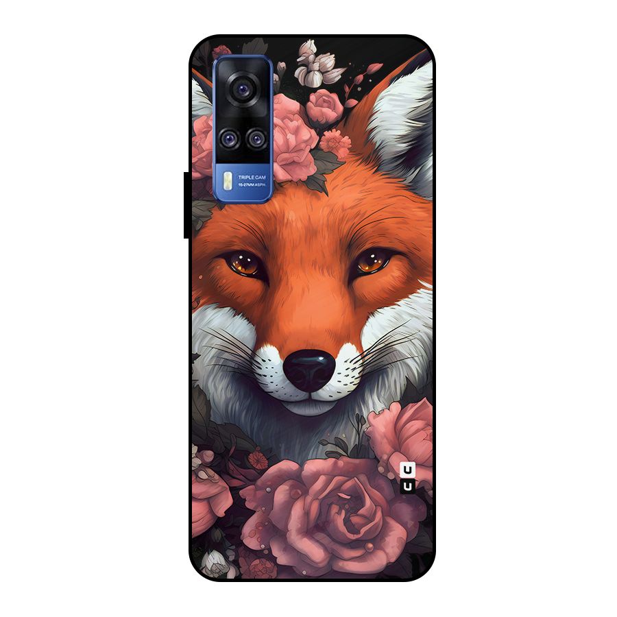 Fox and Roses Metal Back Case for Vivo Y51