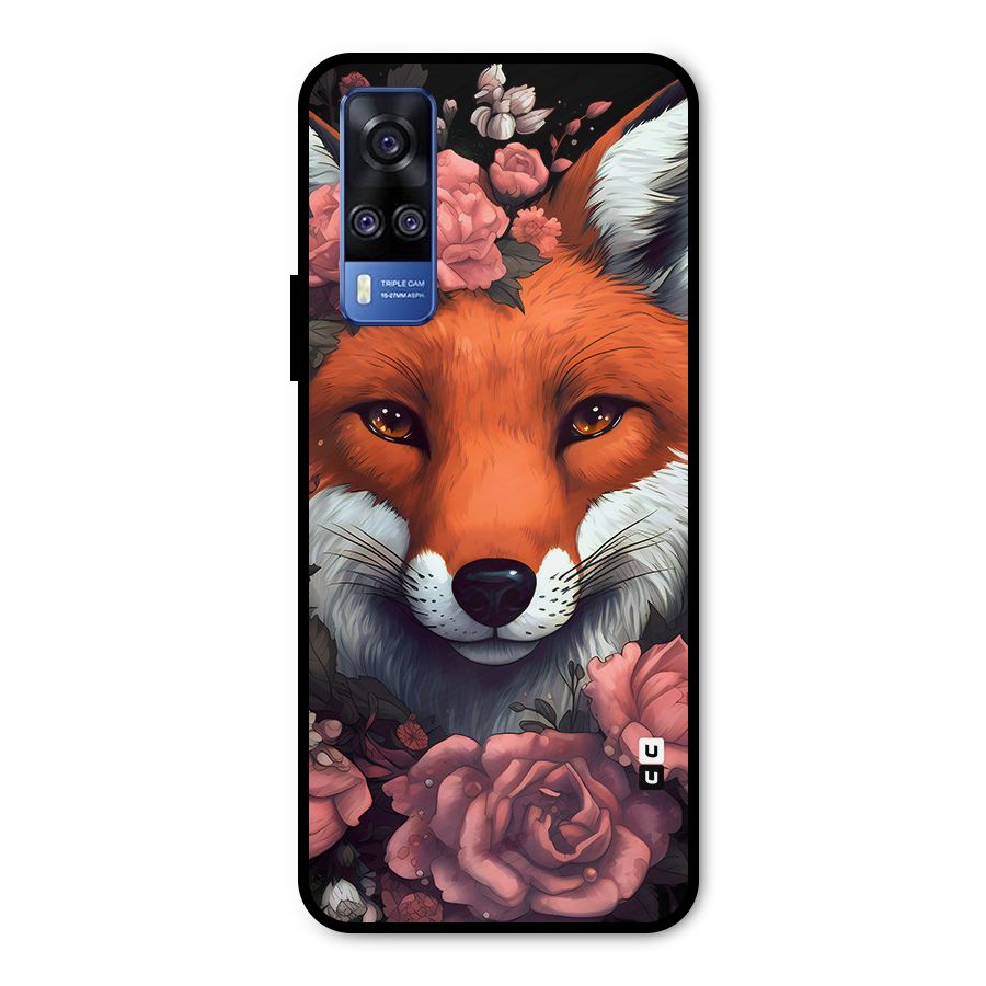 Fox and Roses Metal Back Case for Vivo Y51A