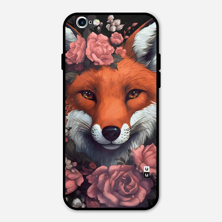 Fox and Roses Metal Back Case for iPhone 6 6s