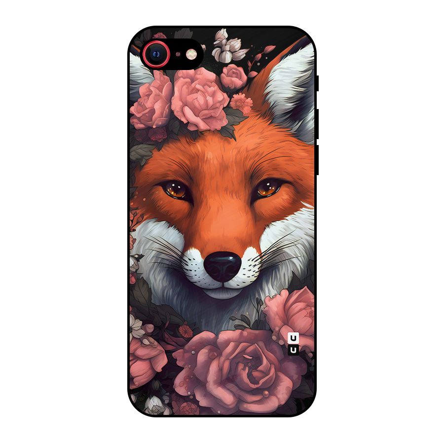 Fox and Roses Metal Back Case for iPhone 7