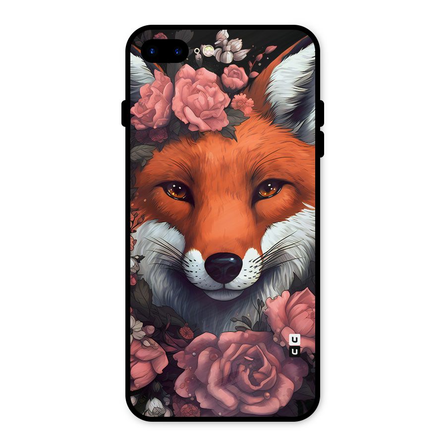 Fox and Roses Metal Back Case for iPhone 8 Plus