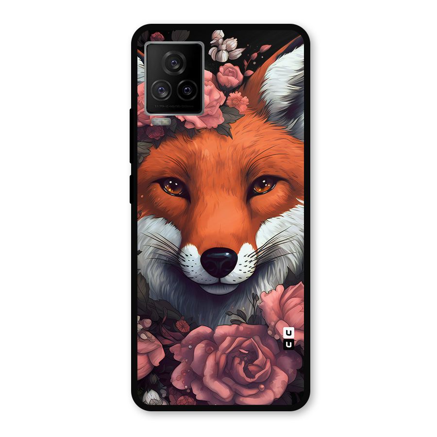 Fox and Roses Metal Back Case for iQOO 7 Legend 5G