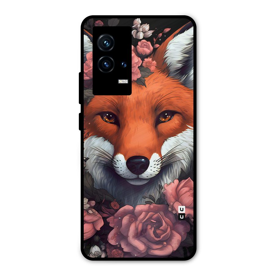 Fox and Roses Metal Back Case for iQOO 9 5G