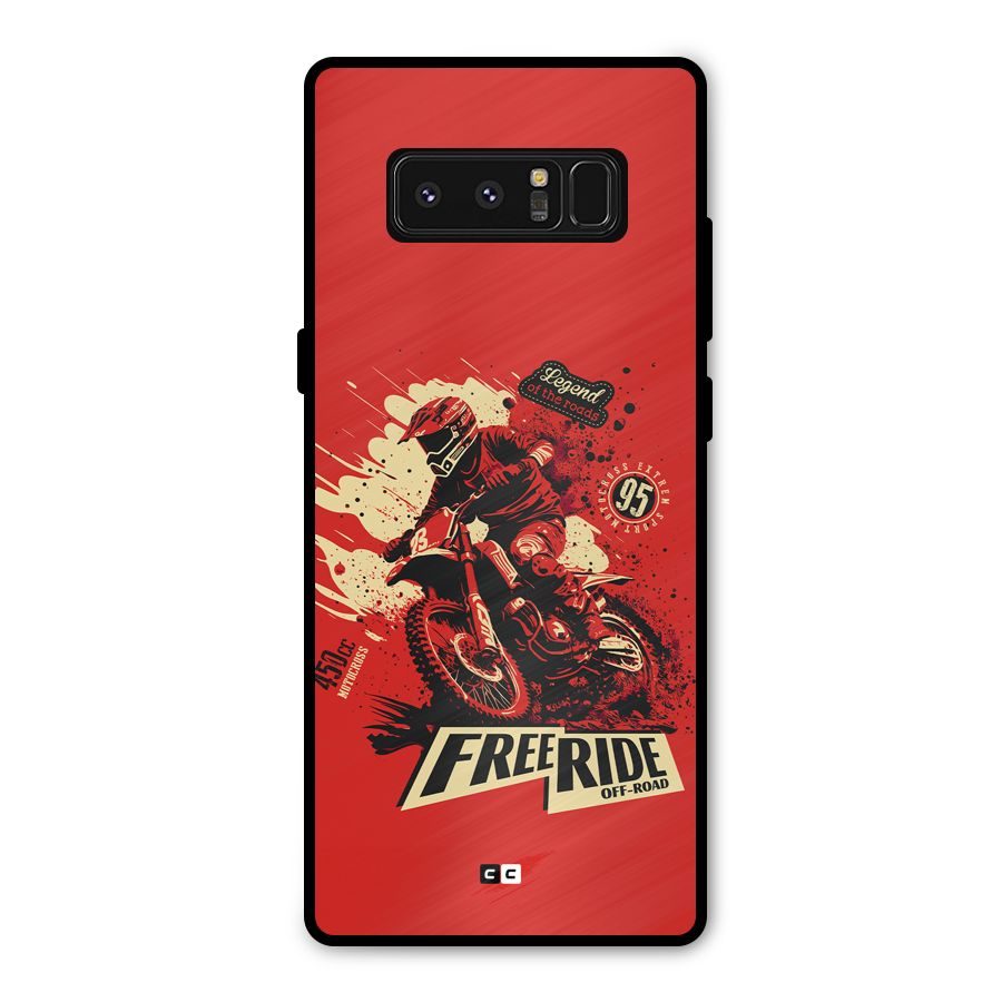 Free Ride Metal Back Case for Galaxy Note 8