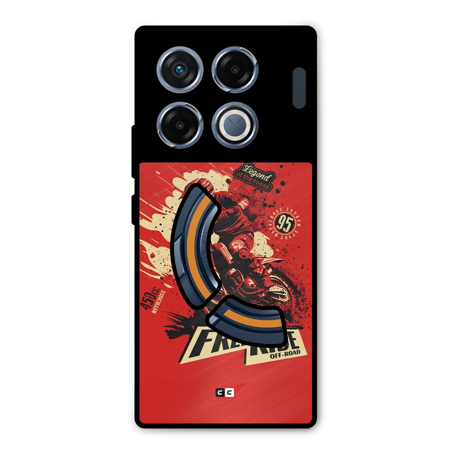 Free Ride Metal Back Case for Infinix GT 20 Pro