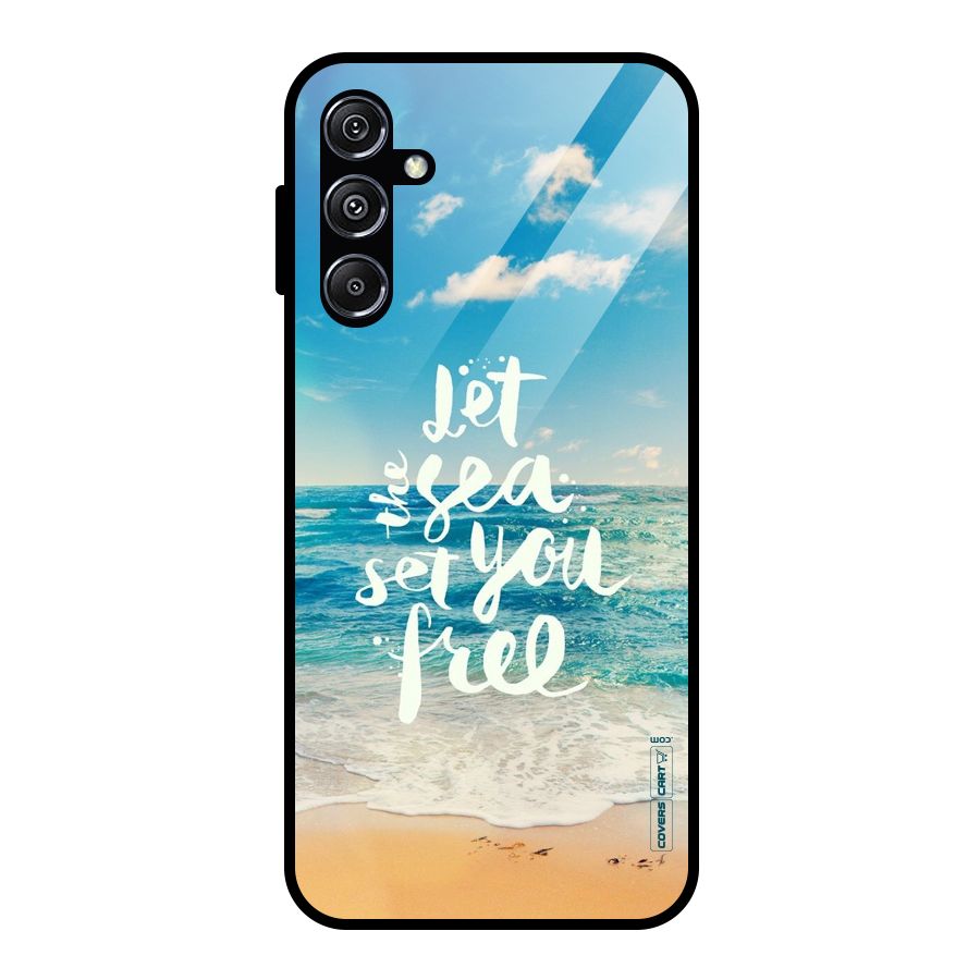 Free Sea Glass Back Case for Galaxy M34 5G