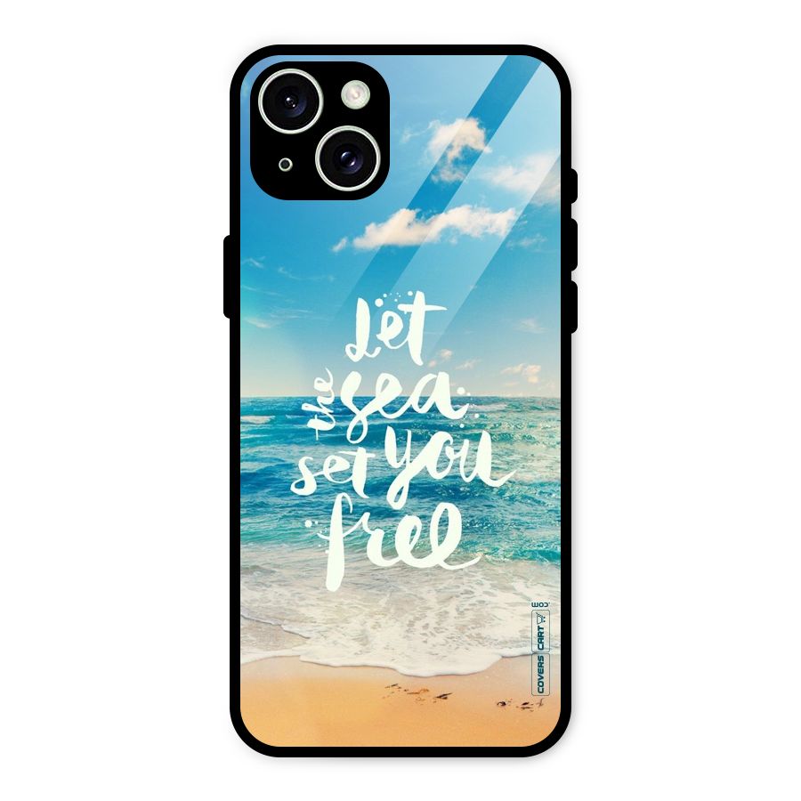 Free Sea Glass Back Case for iPhone 15 Plus