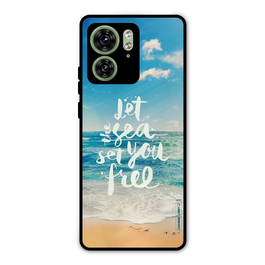 Free Sea Metal Back Case for Motorola Edge 40 5G