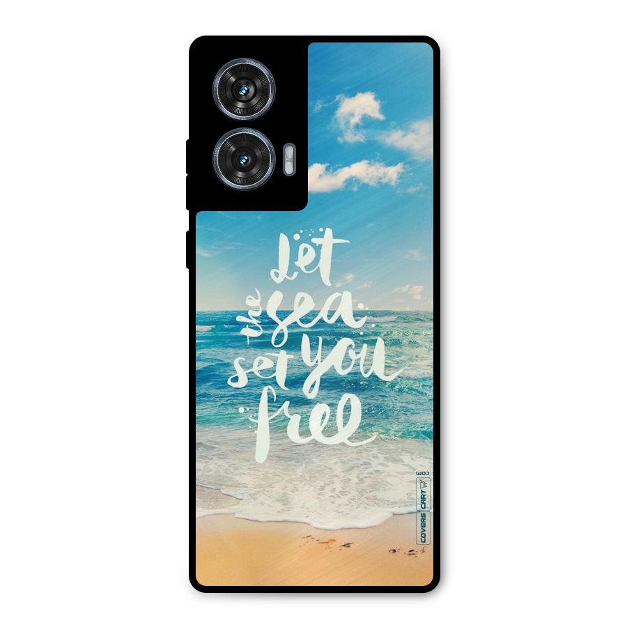 Free Sea Metal Back Case for Motorola Edge 50 Fusion
