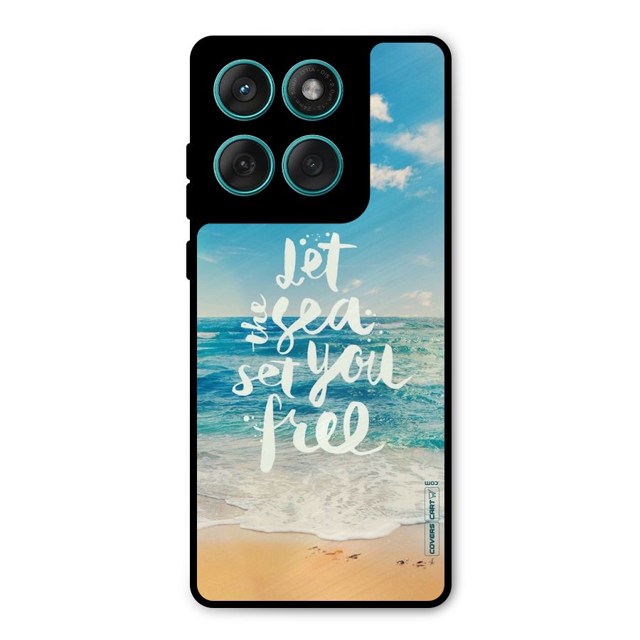 Free Sea Metal Back Case for Motorola Edge 60